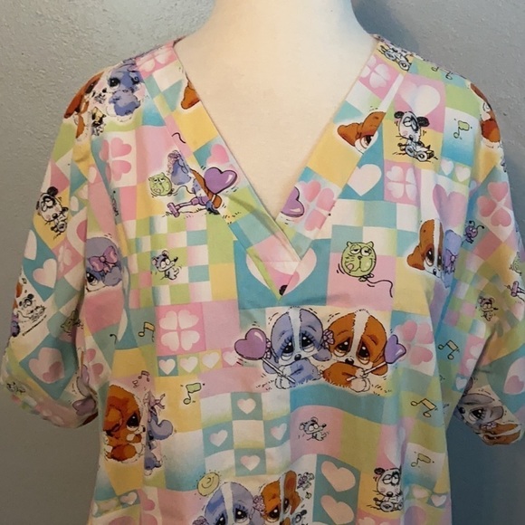 Sad Sam And Honey Tops - Sad Sam And Honey Scrub Top Pastels